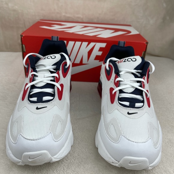 Nike Air Max 200 Summit White Obsidian Blue Red - Picture 2 of 6